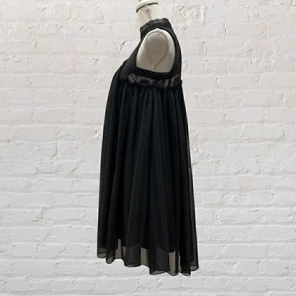 Free People Penny Georgette Babylon Dress in Deep Navy Combo Size XS Retail $148 - Picture 3 of 7